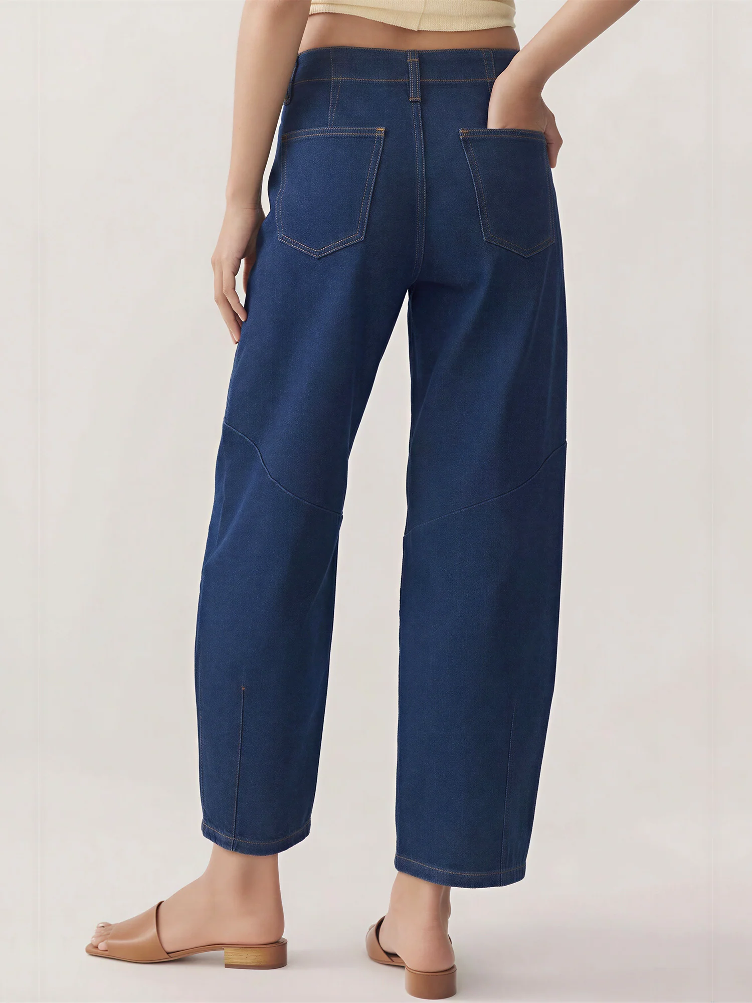Barrel Leg Denim Jeans - Image 10
