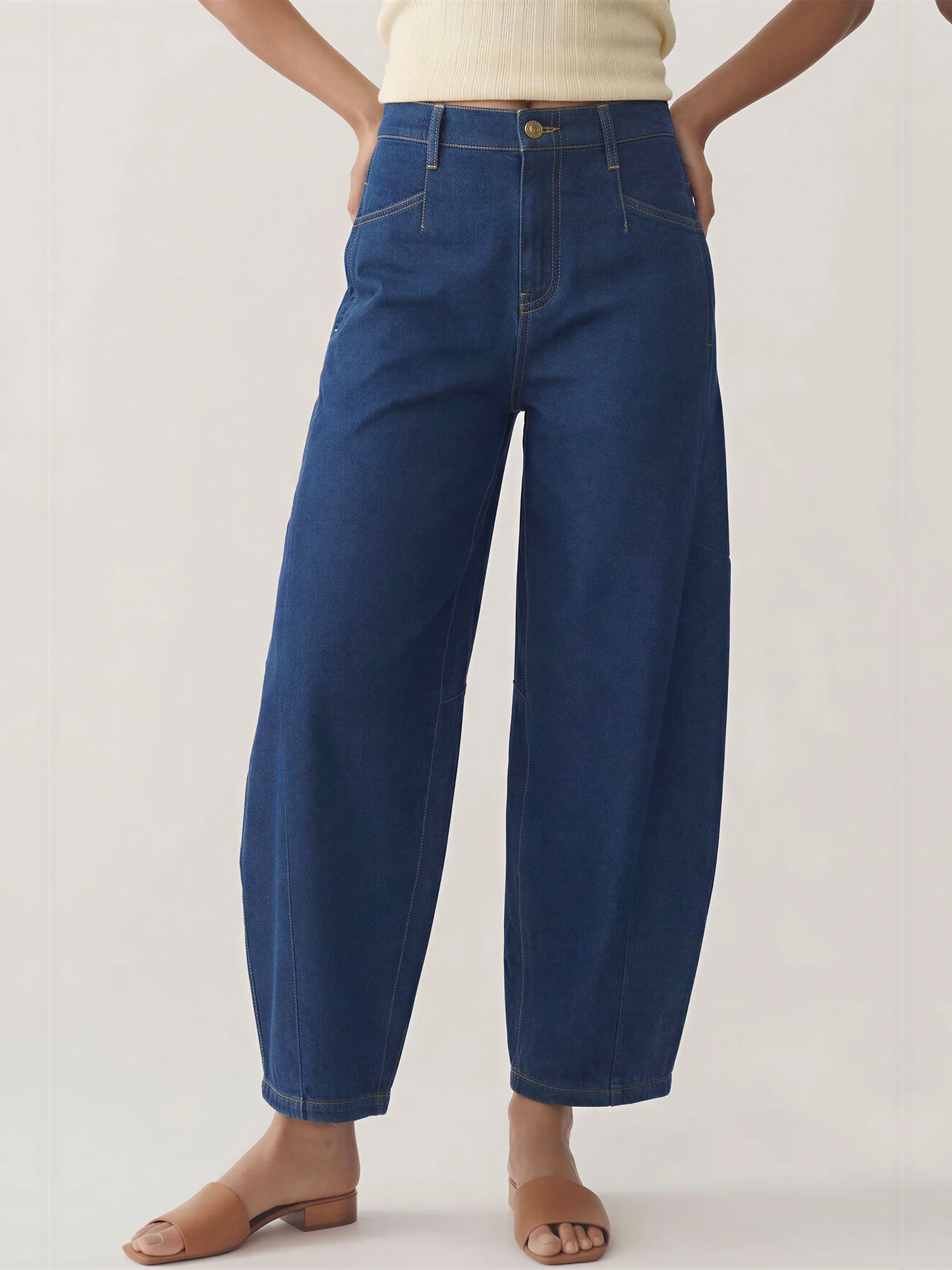 Barrel Leg Denim Jeans - Image 9