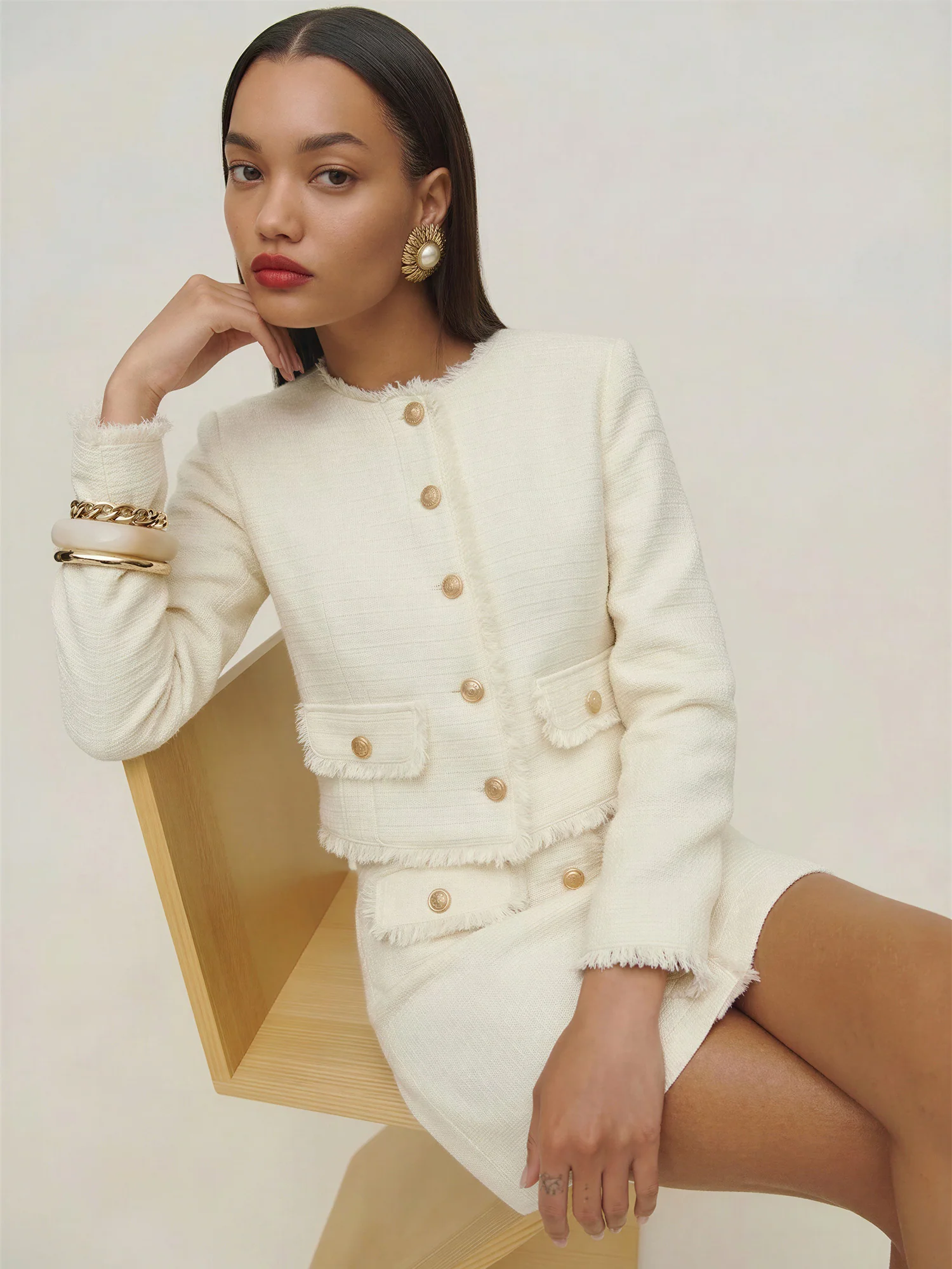 Diana Bouclé Mini Skirt - Image 4