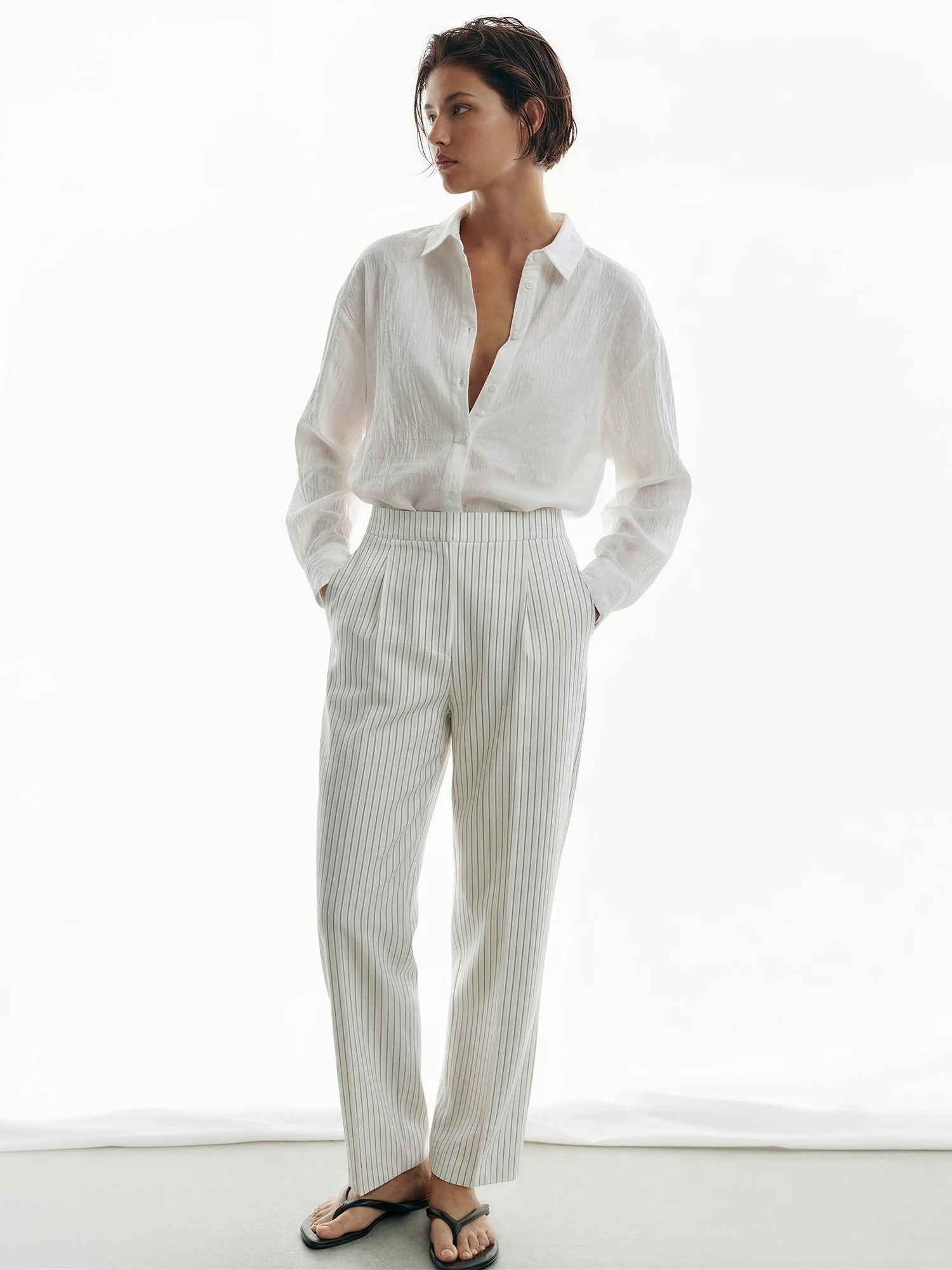 Long Sleeve Lightweight Button Down Shirt - Image 2