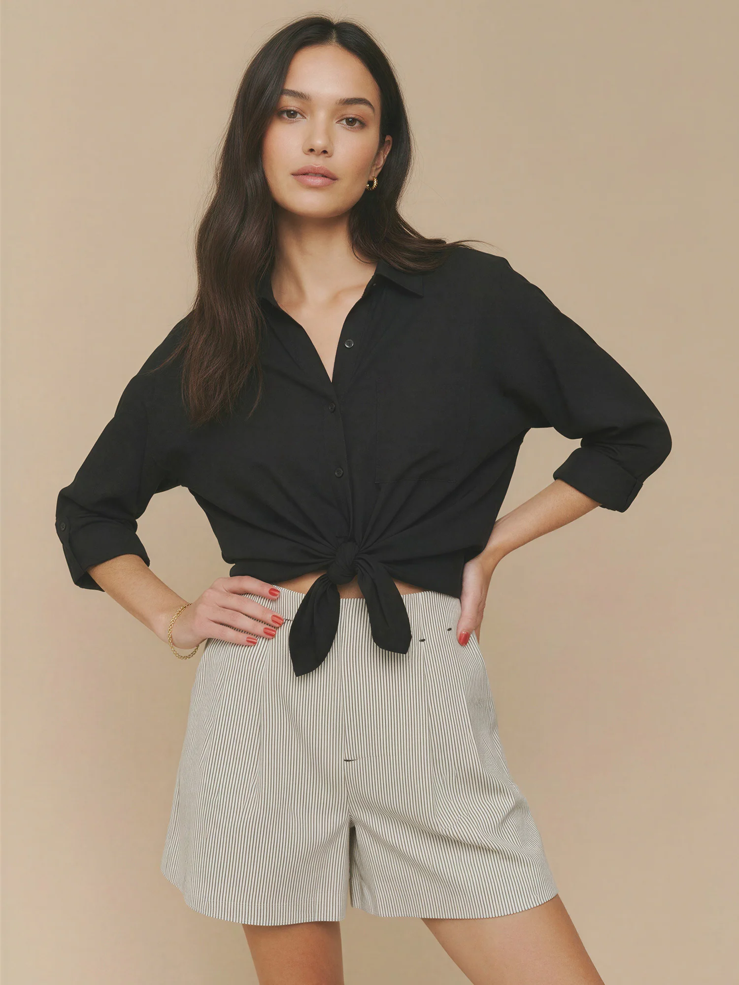 Longsleeves Chiffon Button Down Shirt - Image 2