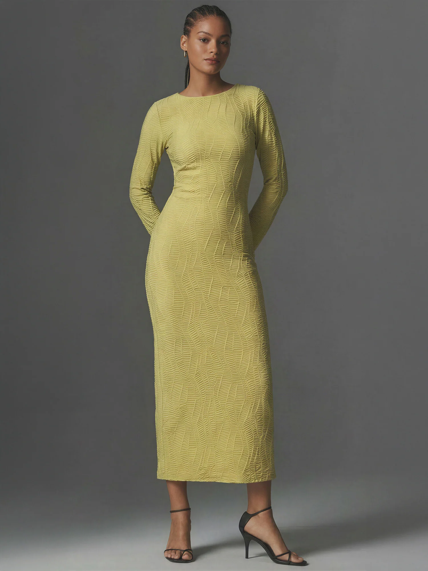 Texture Knit Maxi Sweater Dress - Image 2