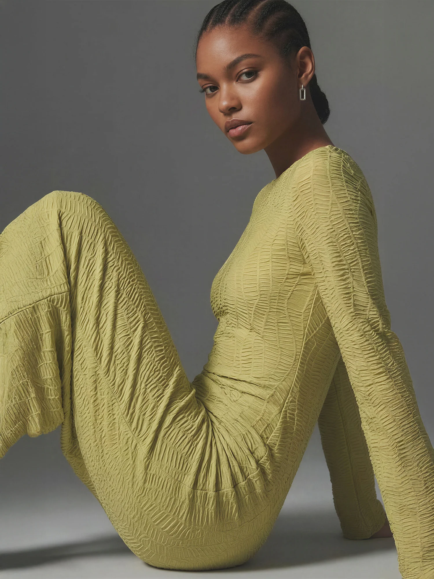 Texture Knit Maxi Sweater Dress - Image 3