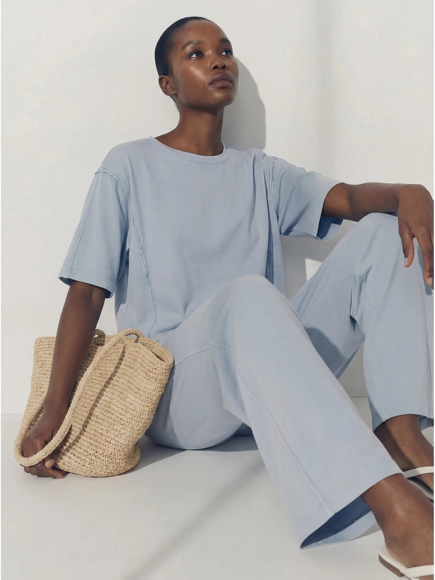 Mineral Wash Wide Leg Lounge Pant - Image 8