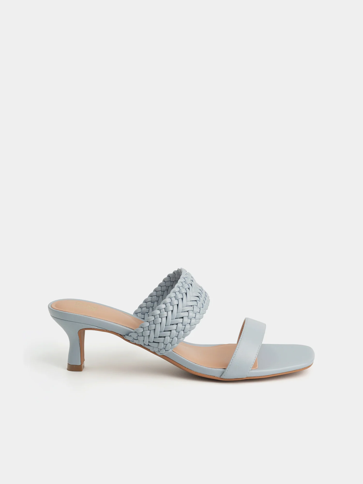 Gretchen Braided Kitten Heel Slide Sandals - Image 3