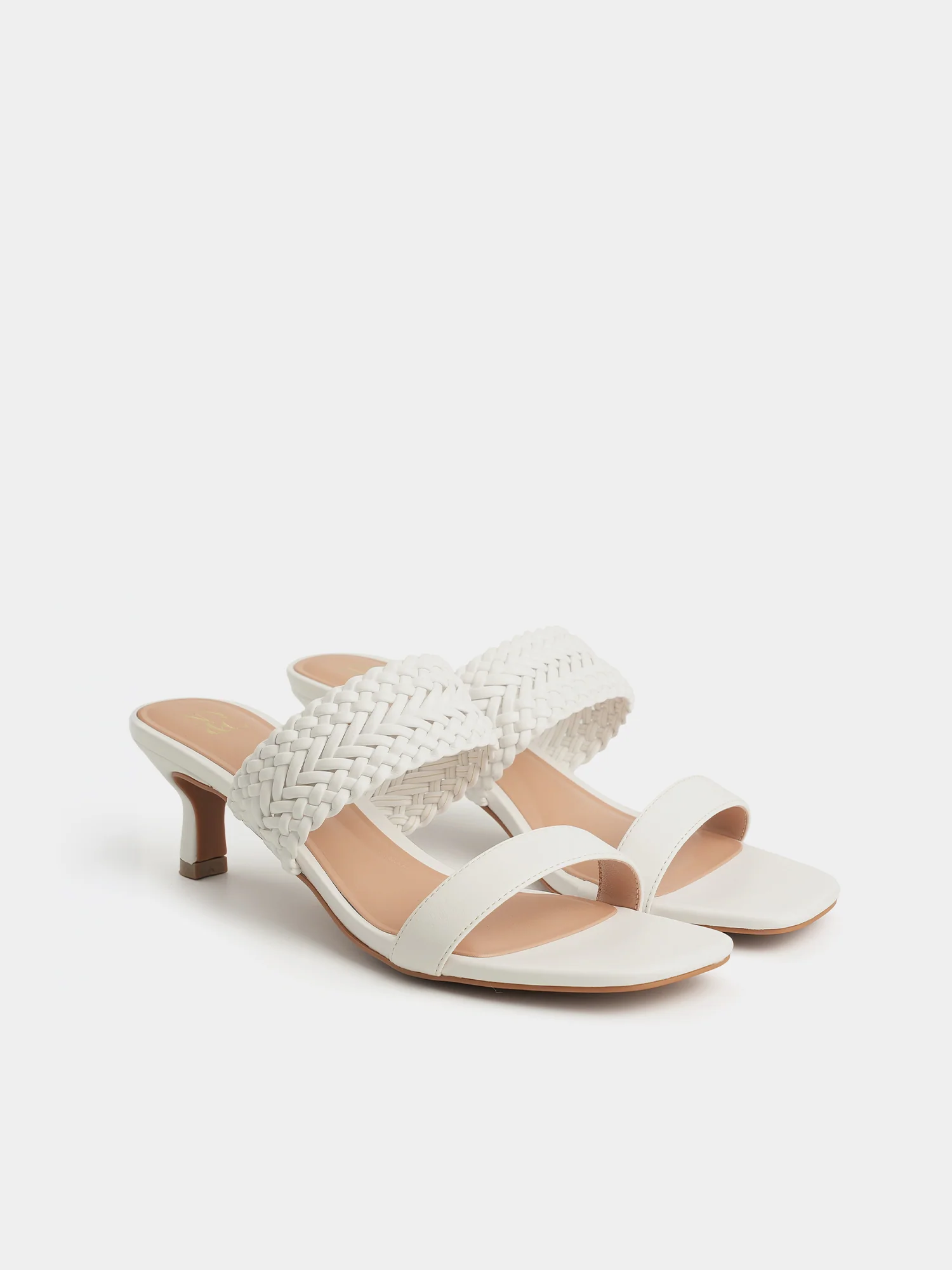 Gretchen Braided Kitten Heel Slide Sandals - Image 5