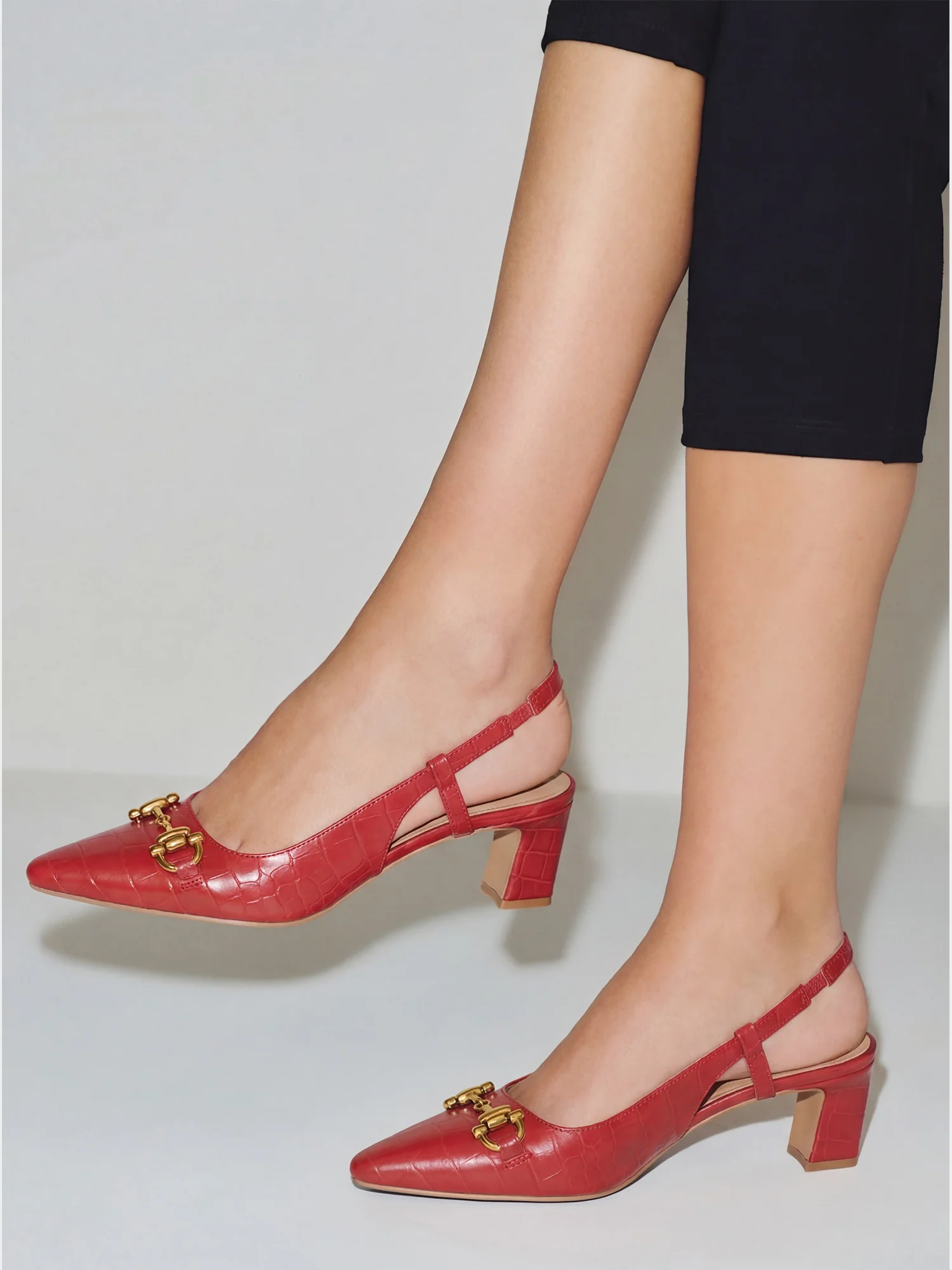 Ilona Slingback Buckle Heels - Image 14