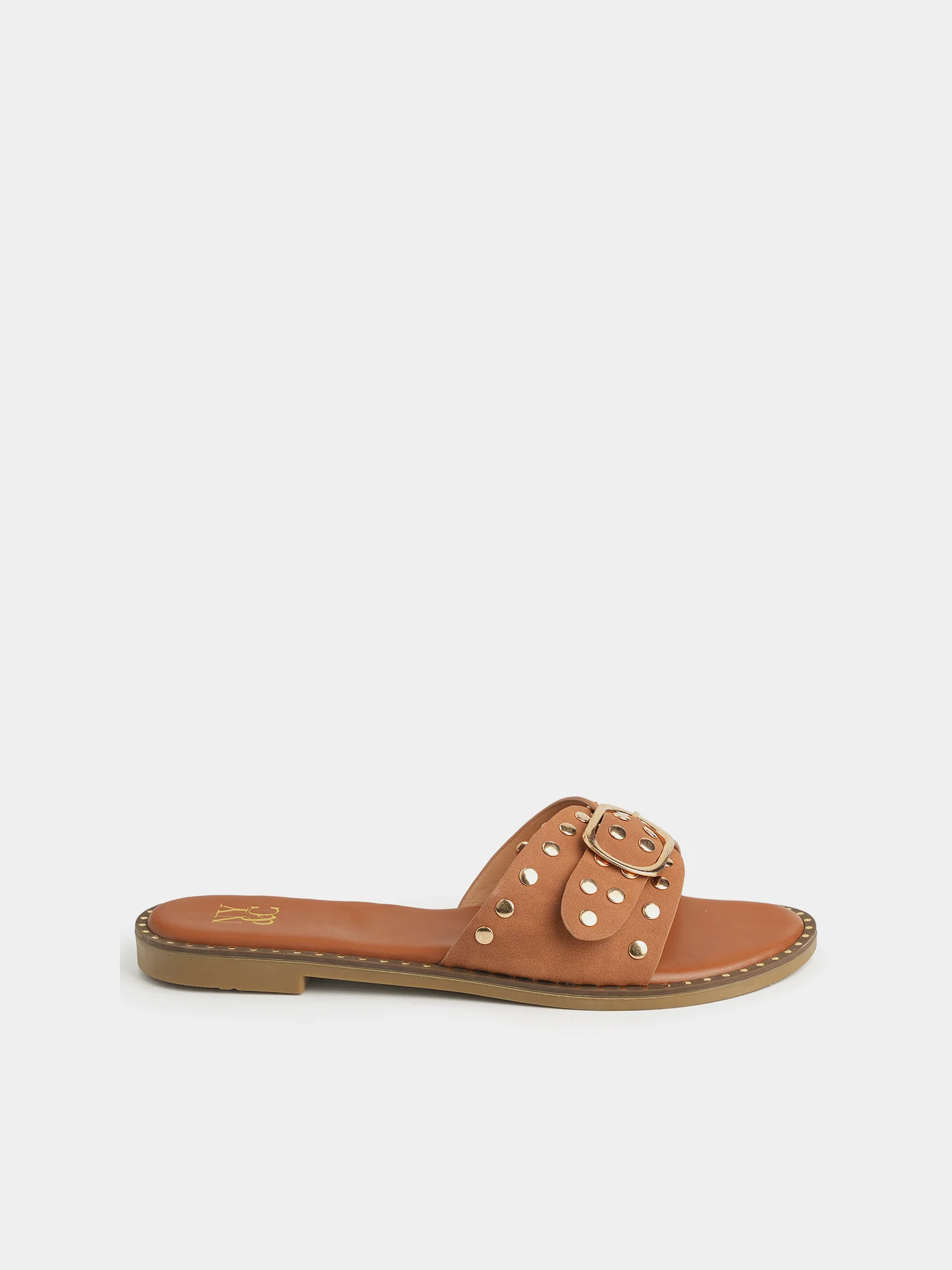 Westly Buckle Stud Slide Sandals - Image 15
