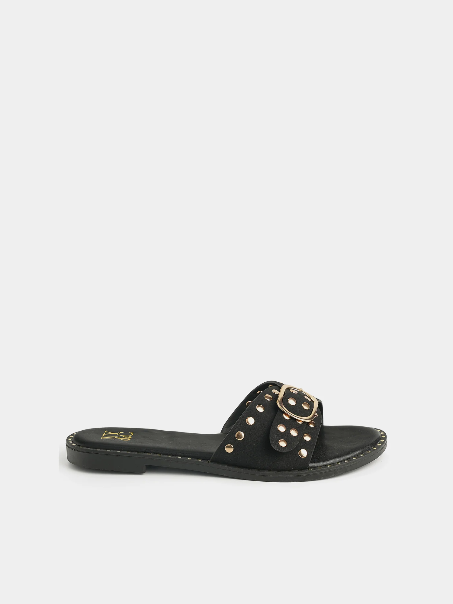 Westly Buckle Stud Slide Sandals - Image 3
