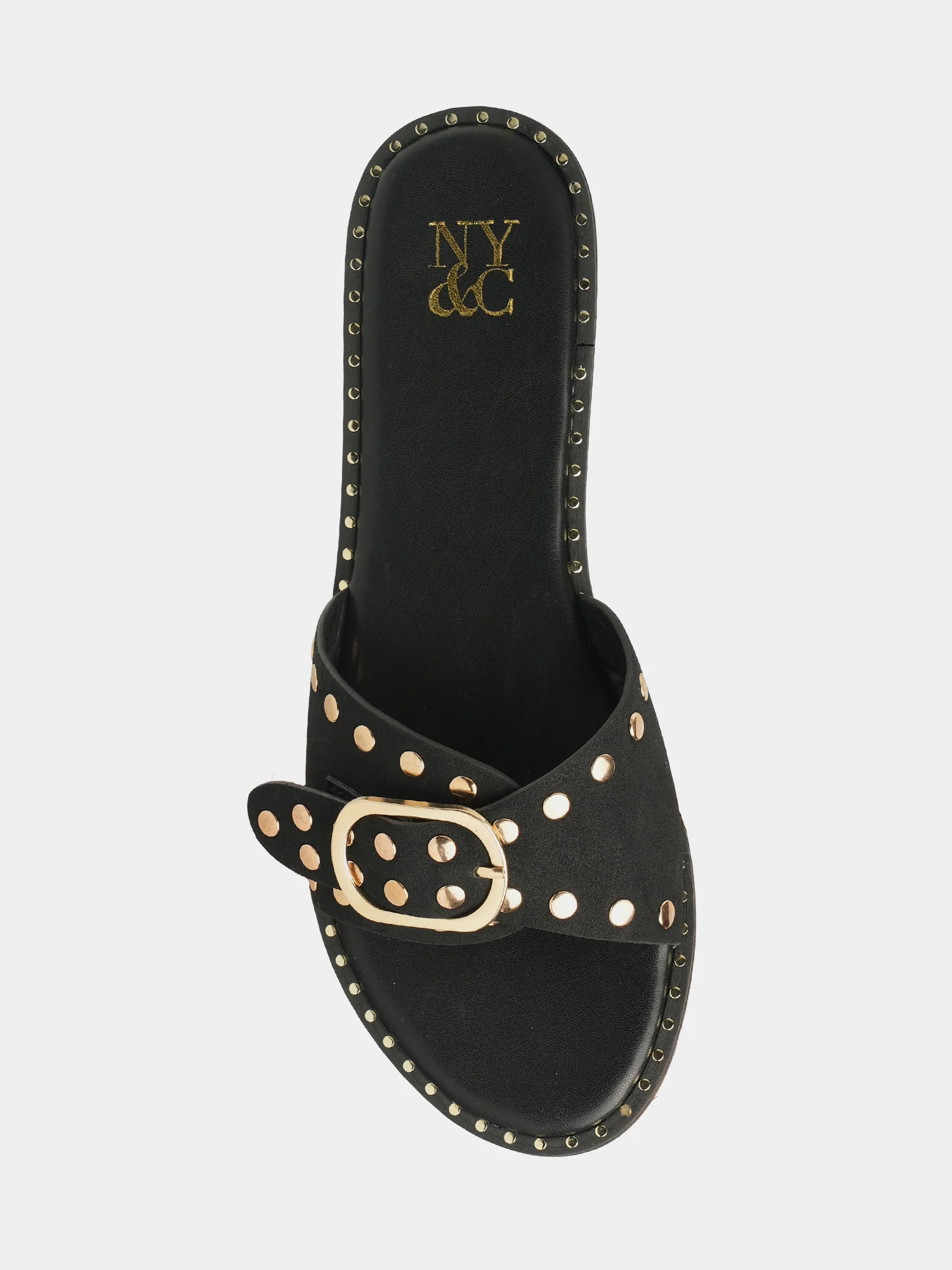Westly Buckle Stud Slide Sandals - Image 4