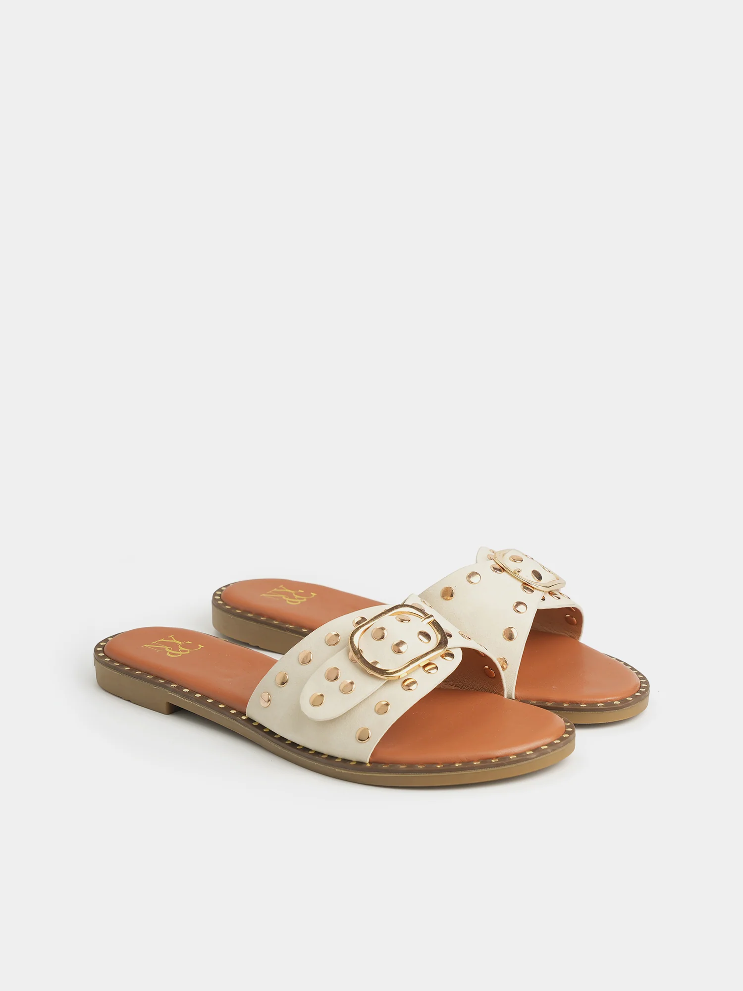 Westly Buckle Stud Slide Sandals - Image 7