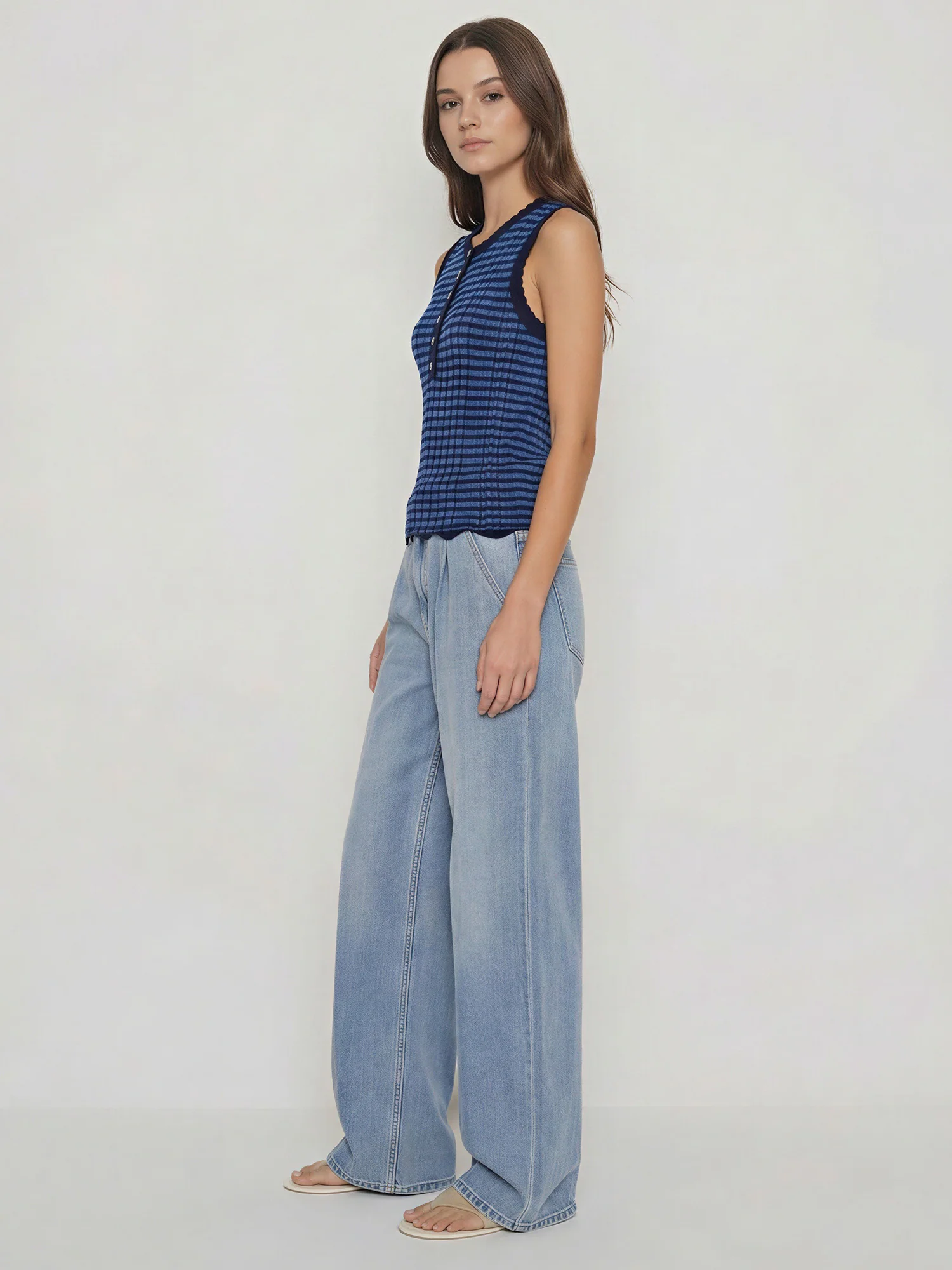 Painter Pocket Straight Leg Denim Jeans - Image 3