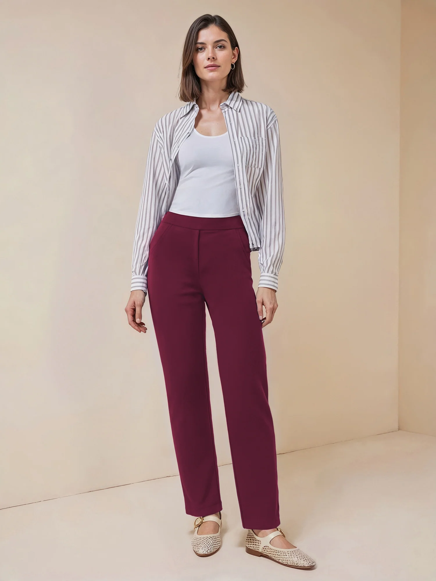 Petite Straight Fit Ponte Pant - Image 24