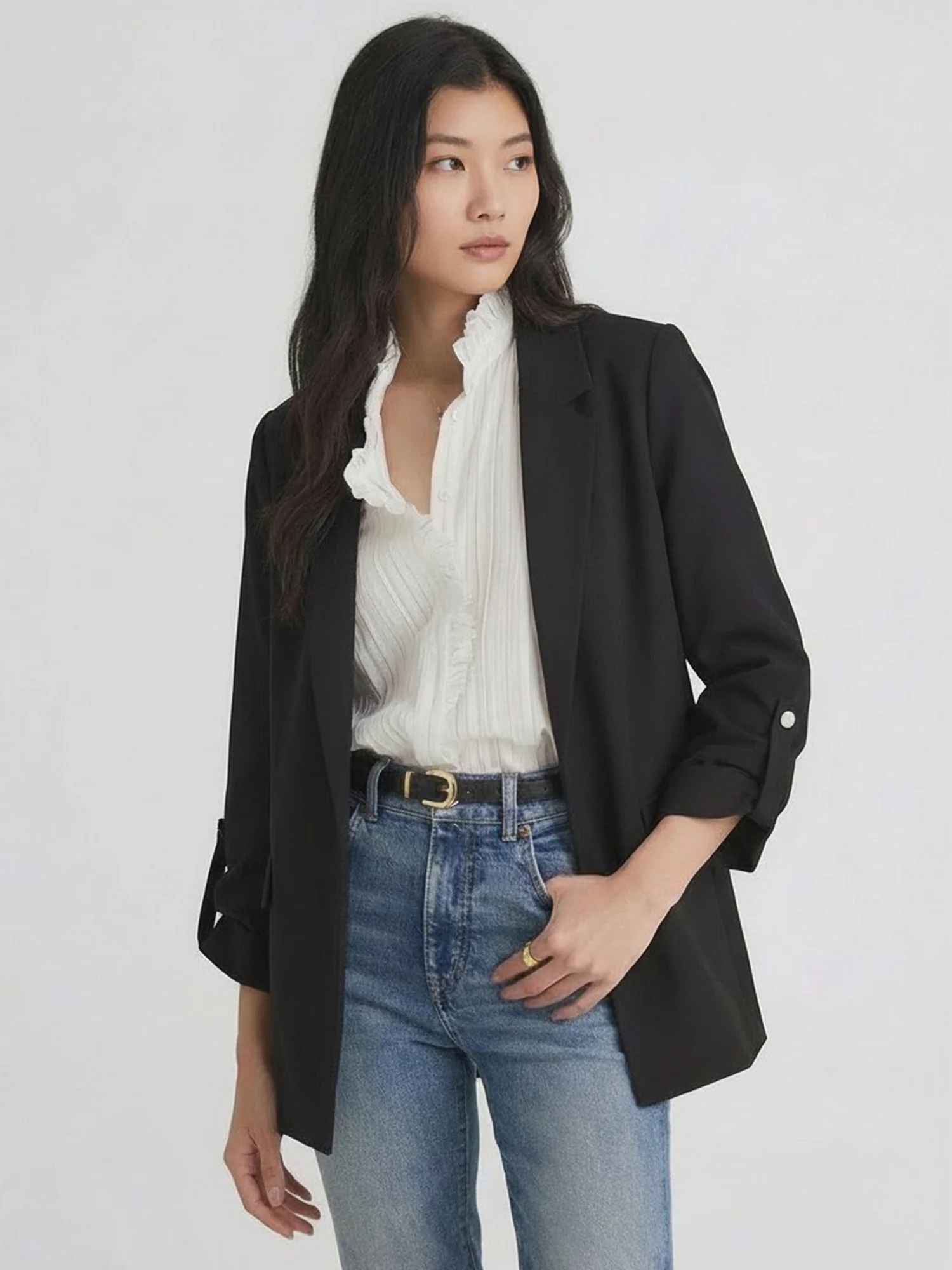 Roll Cuff Vertigo Classic Blazer - Image 2
