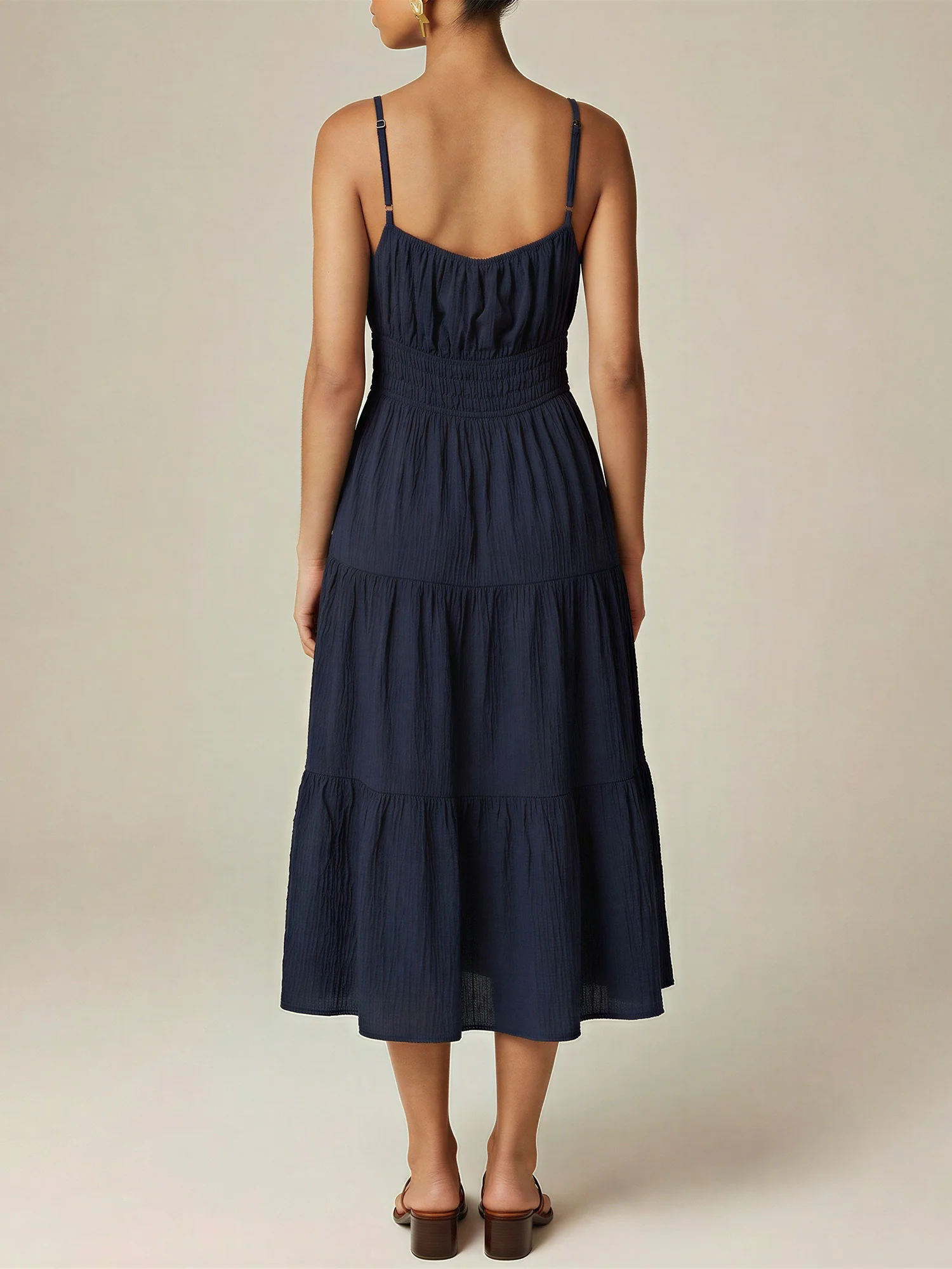 Sleeveless Tiered Midi Dress - Image 4