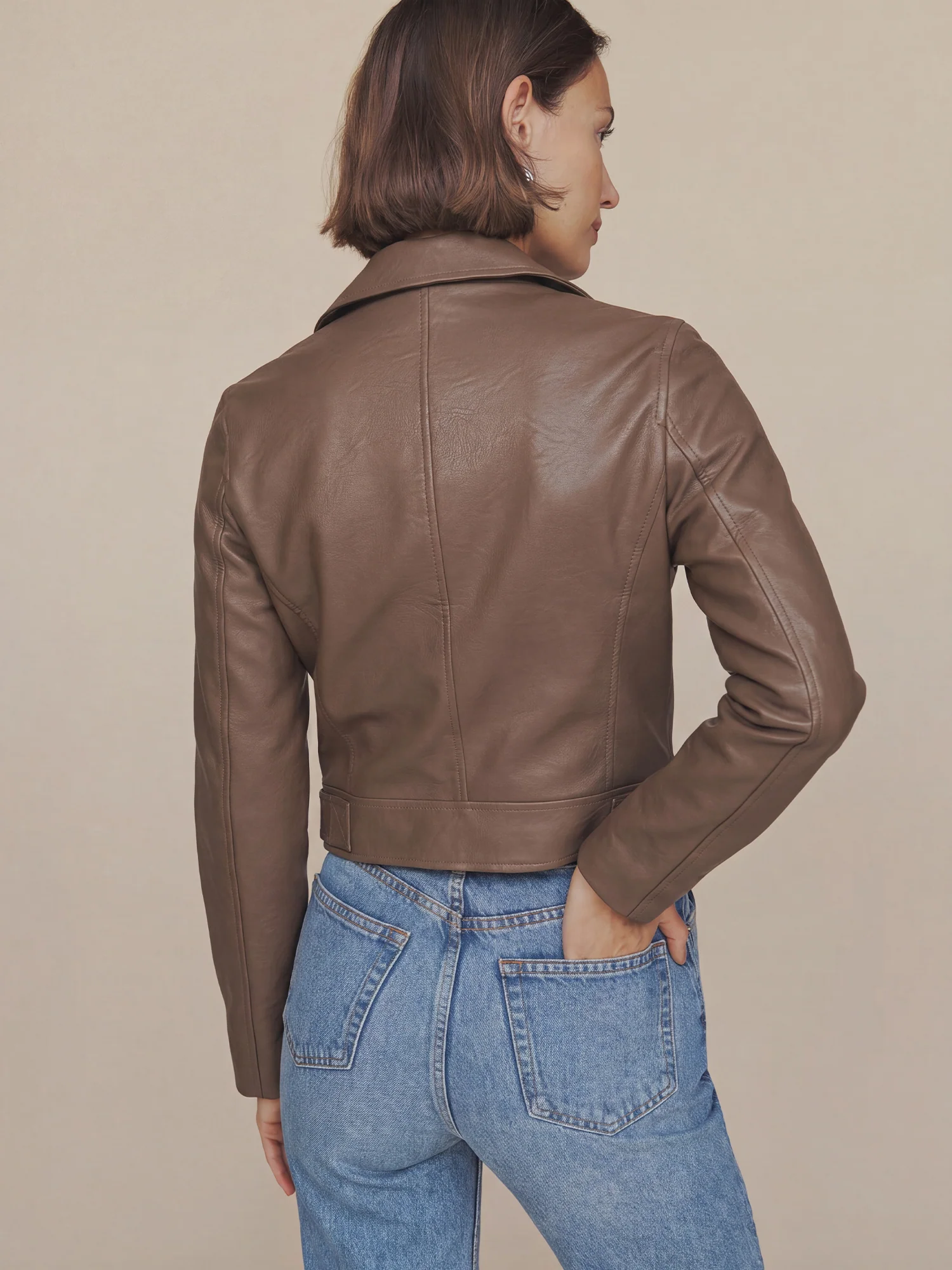 Vegan Leather Moto Jacket - Image 7